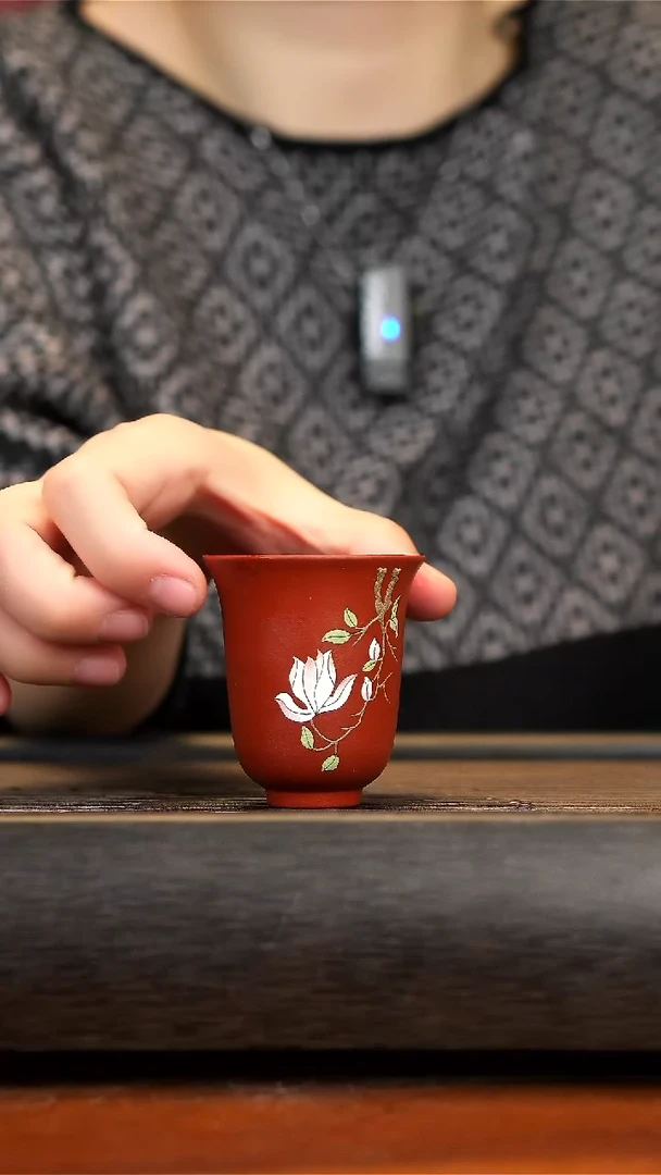 【闪购商品】紫砂茶壶朱泥玉兰花杯子
