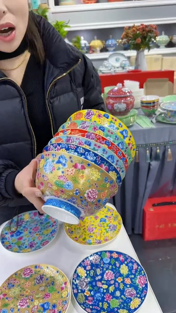 【闪购商品】瓷片 7英寸面碗6个景德镇陶瓷