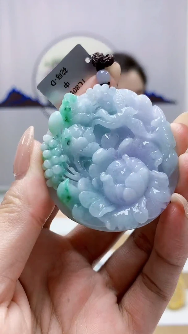 未镶嵌定制翡翠5160MM-毛货挂件 6