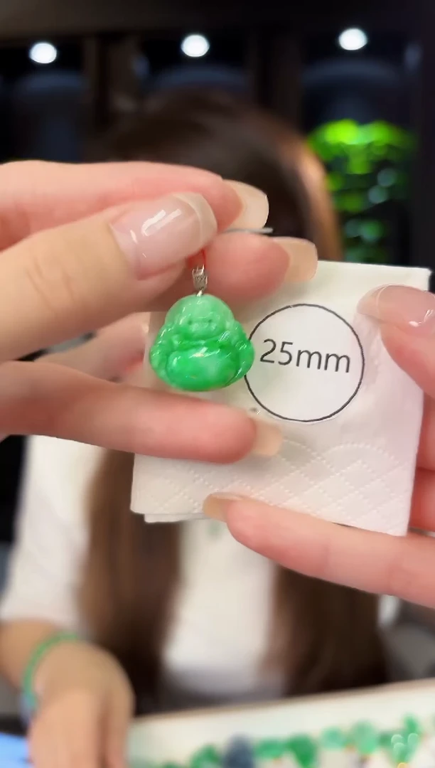 翡翠18K金镶嵌颈饰 缅料A货/支持复检/一件