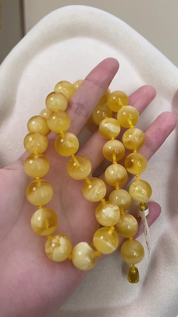 琥珀颈饰未镶嵌项链