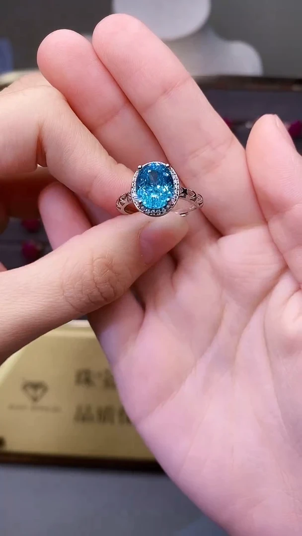 银S925镶嵌珠宝奇石碧玺38