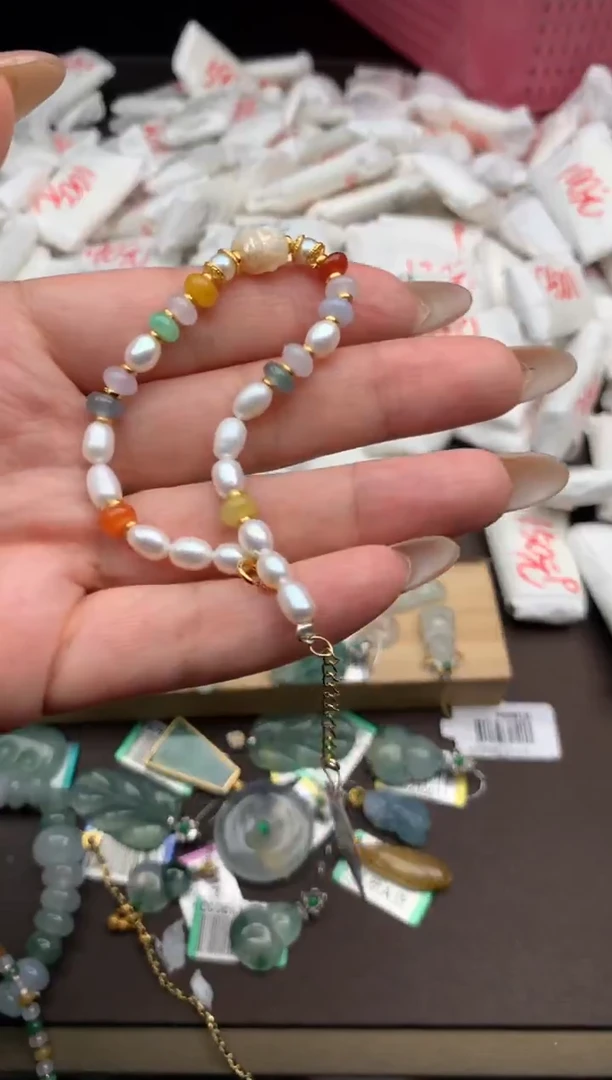 【闪购商品】淡水珍珠手链银S925镶嵌一