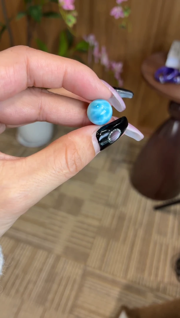 未镶嵌针钠钙石（海纹石）颈饰火山蓝海纹石单珠12m+2.9g