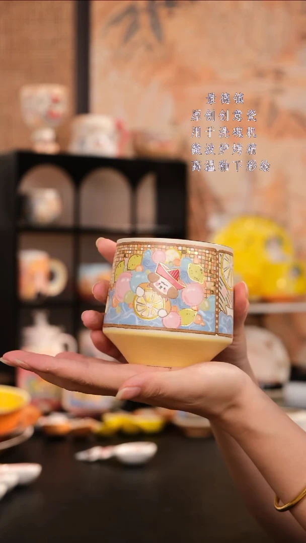 摆件景德镇手工手绘设计款