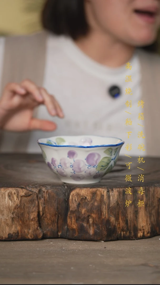 碗景德镇高温釉下彩可微波烤箱洗碗机