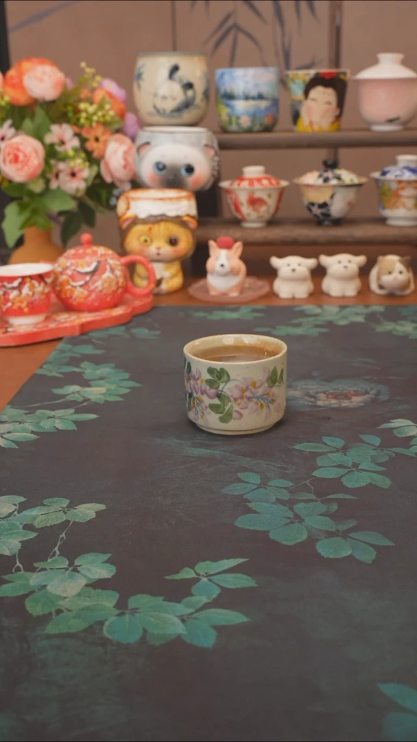 【落单】陶泥 紫藤花 扳指杯