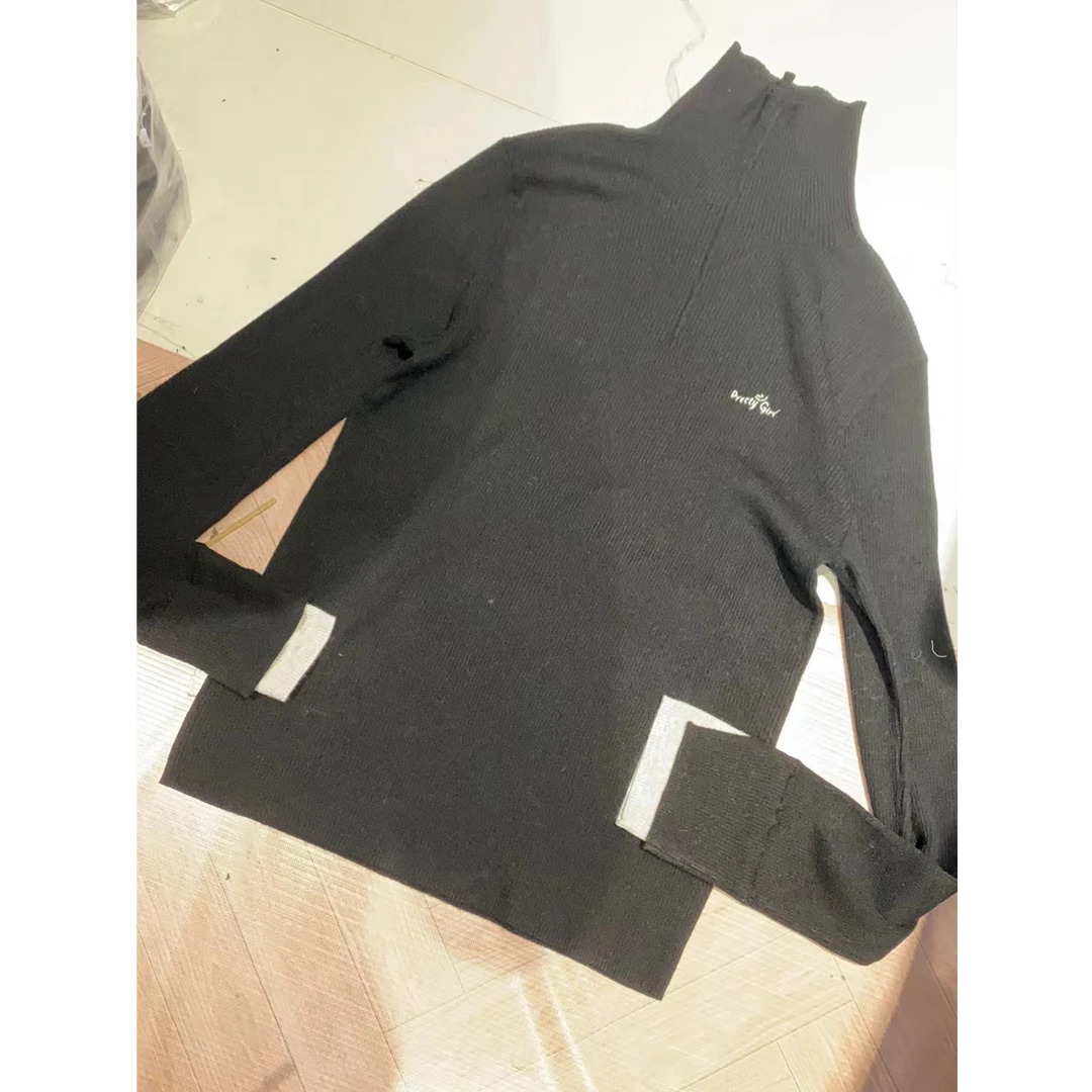 【no退no换 谨慎下单】刺绣字母高领针织衫 297330