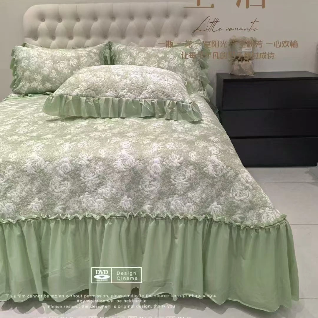 巴黎玫瑰高凉感软凉席三件套夏季高分子空调席可机洗-以展示为准