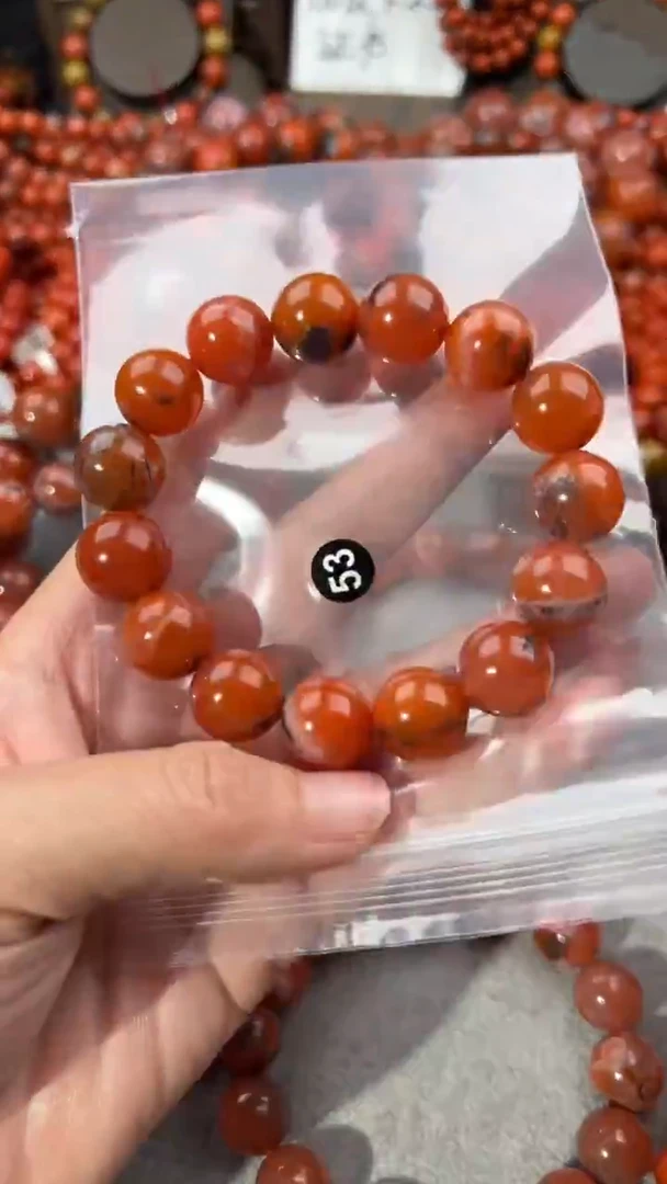 南红玛瑙手串未镶嵌14+