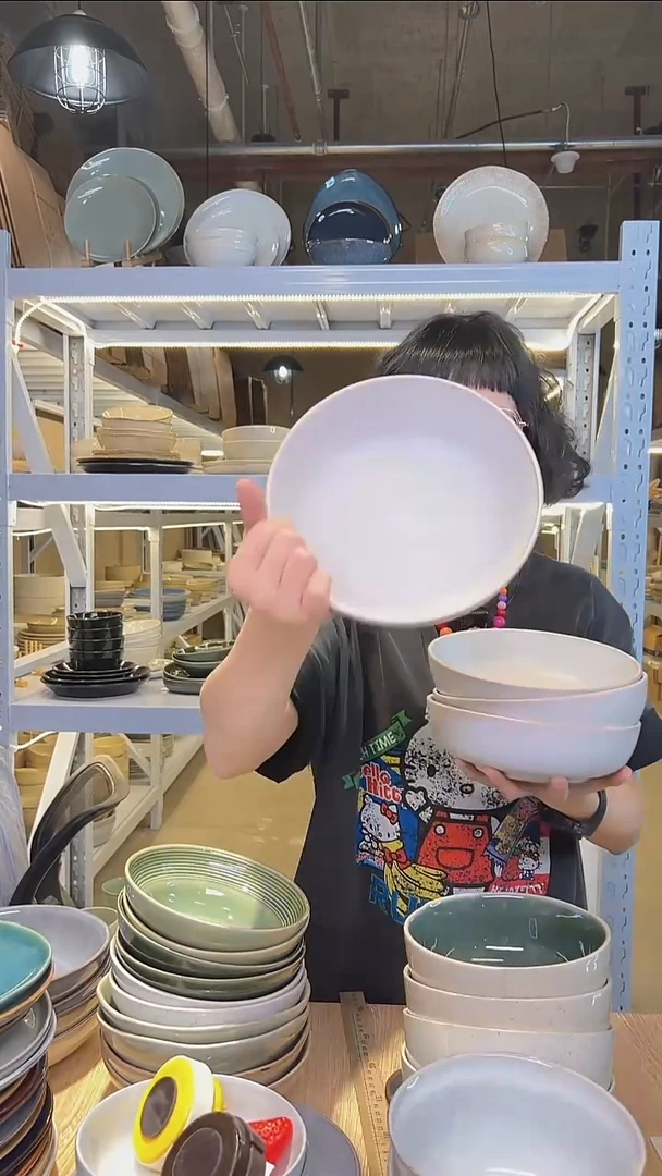 瓷252外贸尾货釉下彩陶瓷餐具默认微瑕