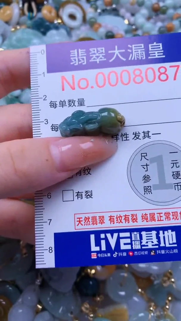 翡翠未镶嵌吊坠(不含链)8087