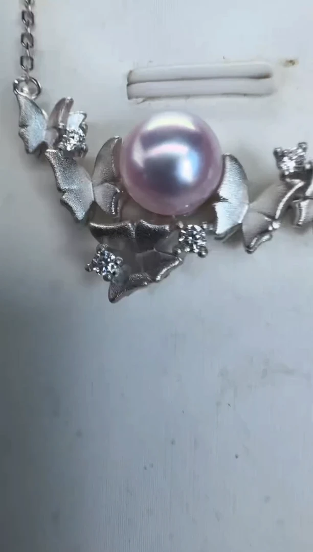 海水珍珠银S925镶嵌颈饰套链