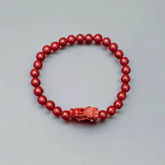 辰砂朱砂貔貅手串A28-04赠礼盒（多样性发）