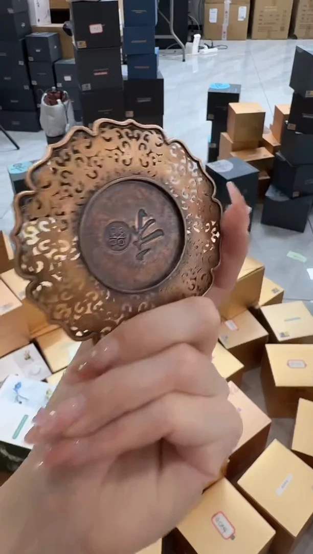 @@禾器铜合金莲花杯垫