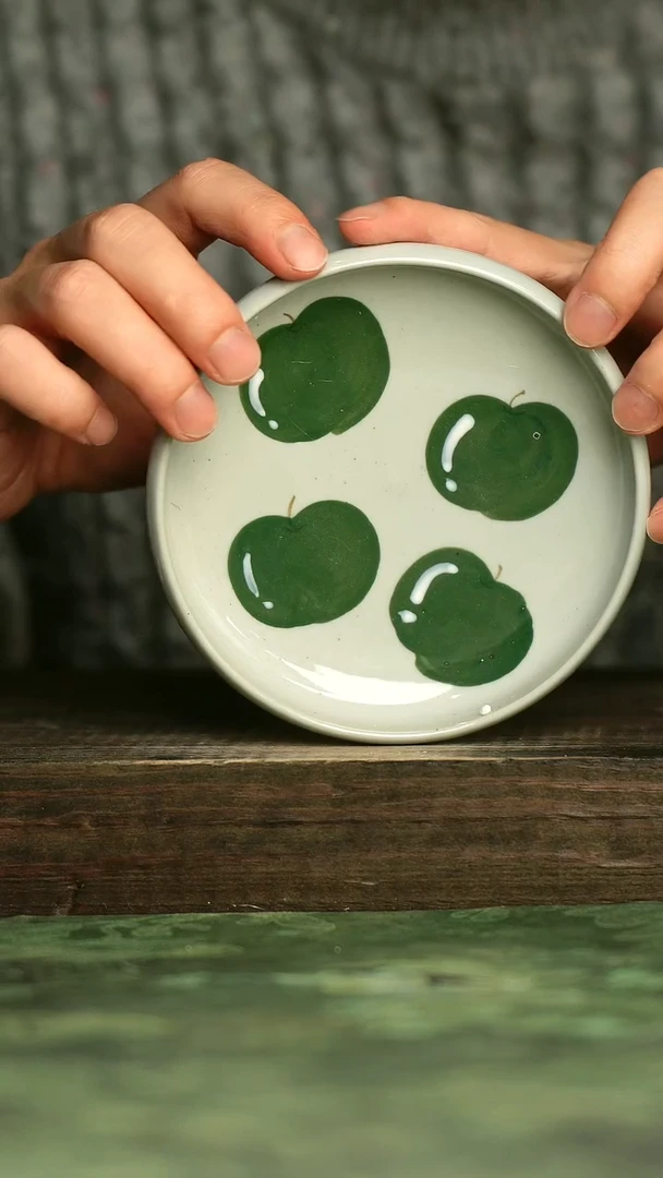 青诗集手工手绘瓷器