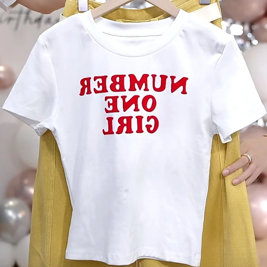 思思小个子女装【春夏新款常规百搭显瘦圆领短袖T恤】#25F214