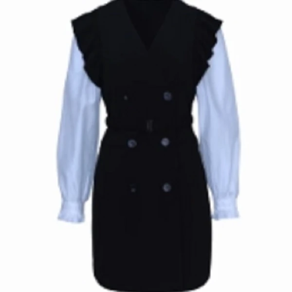 【小余专属】连衣裙女气质针织拼接套头中长裙