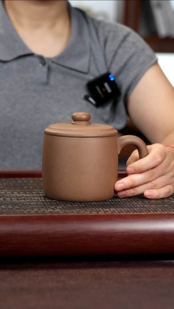 茶杯紫砂尾单团泥玉璧墩墩杯+