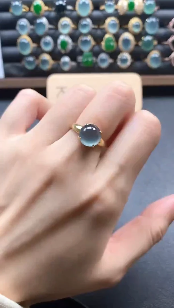 银S925镶嵌戒指翡翠51511