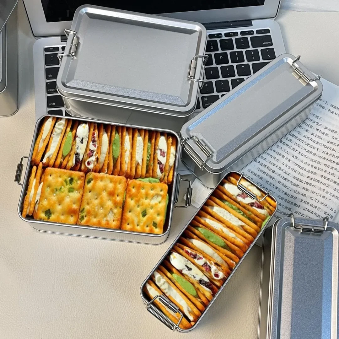 【送铁盒】台湾小吃香葱牛轧夹心饼干铁盒装牛轧饼解馋酥脆零食品