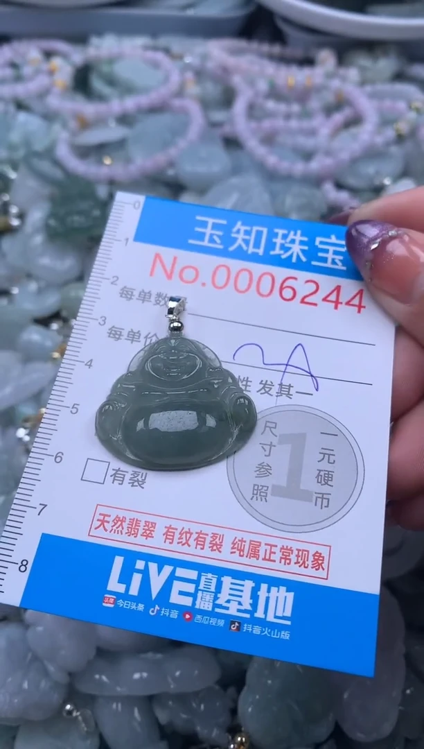 翡翠未镶嵌吊坠(不含链)6244