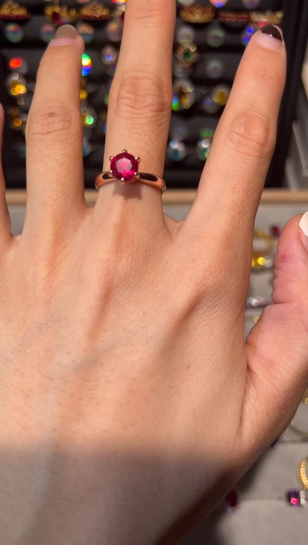 【闪购商品】红宝石戒指银S925镶嵌15351563