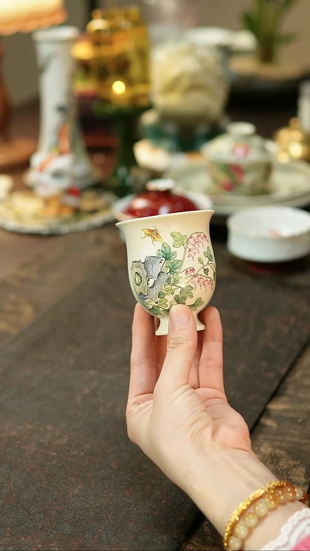 景德镇陶瓷杯碗柴烧多人