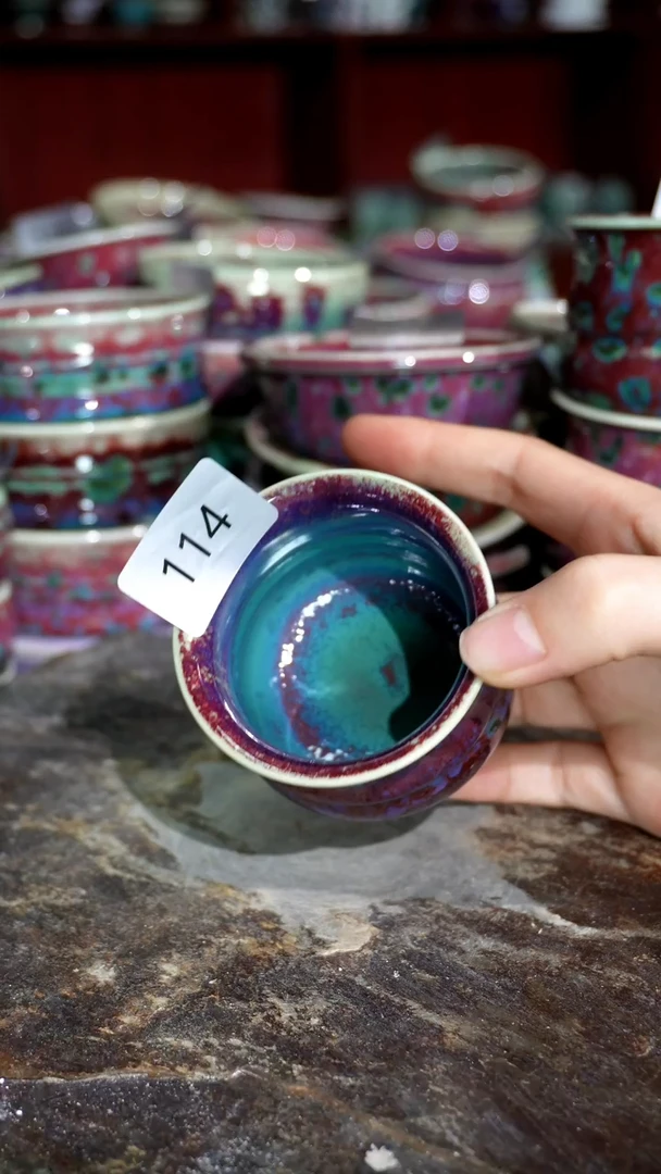摆件精品窑变钧瓷茶器