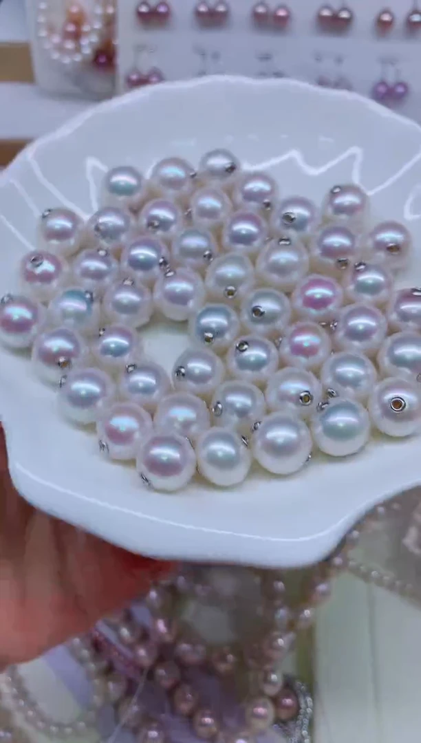 淡水珍珠银S925镶嵌吊坠(不含链)多样性发其一，非无暇