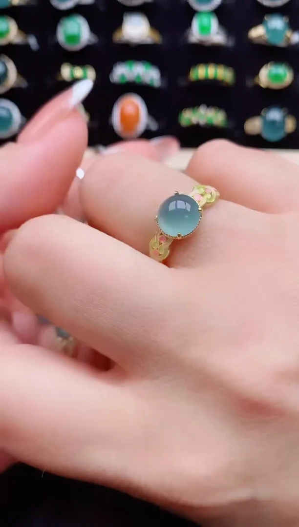 【闪购商品】翡翠戒指银S925镶嵌1311