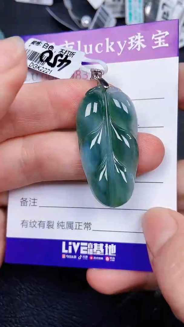 颈饰银S925镶嵌翡翠0983