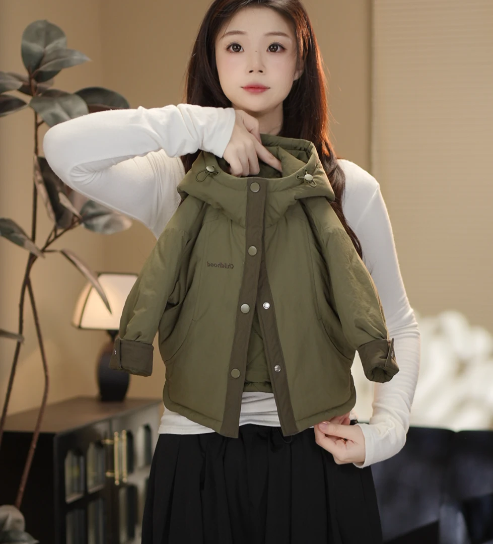 【原创设计】2025秋冬新款儿童时尚宽松保暖潮流棉服外套90026