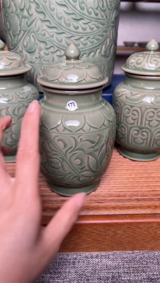 其他173纯手工秘色茶叶罐