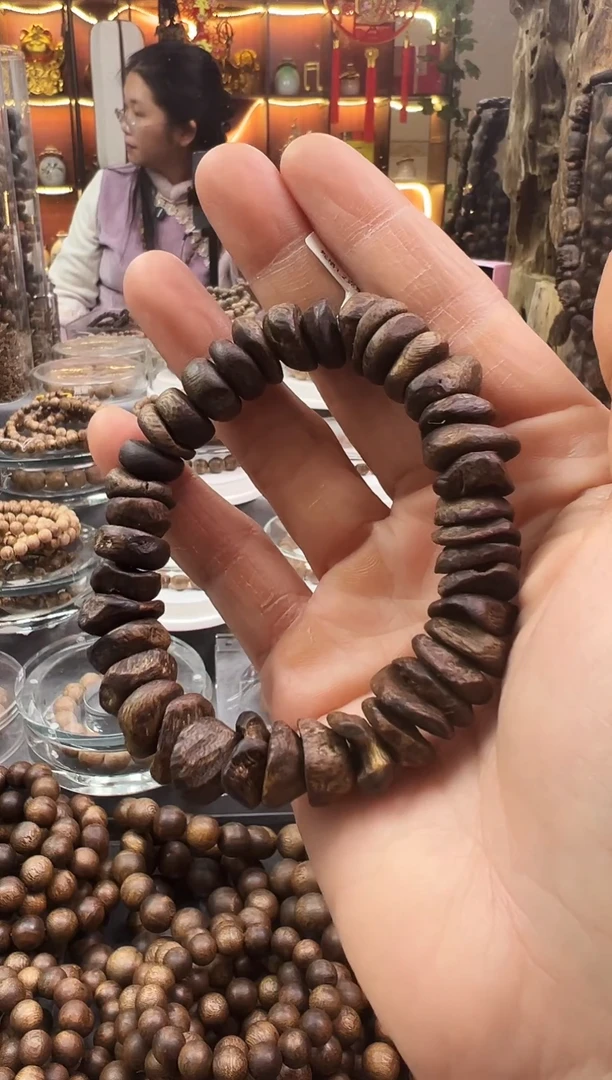 沉香手串棋楠沉水壳子单圈