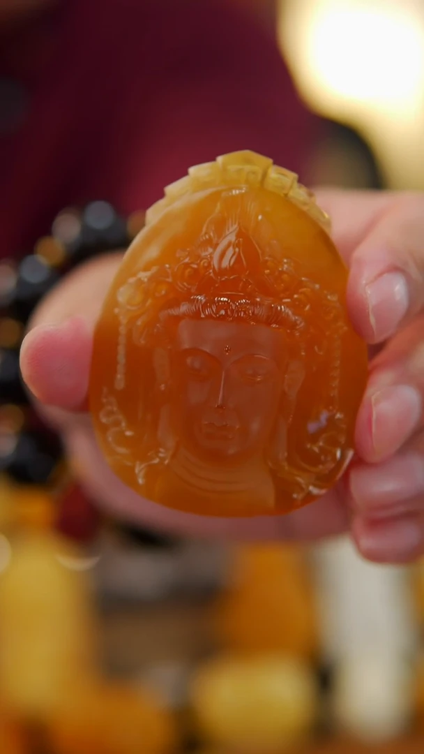 【闪购商品】蜜蜡颈饰未镶嵌49.3观音吊坠