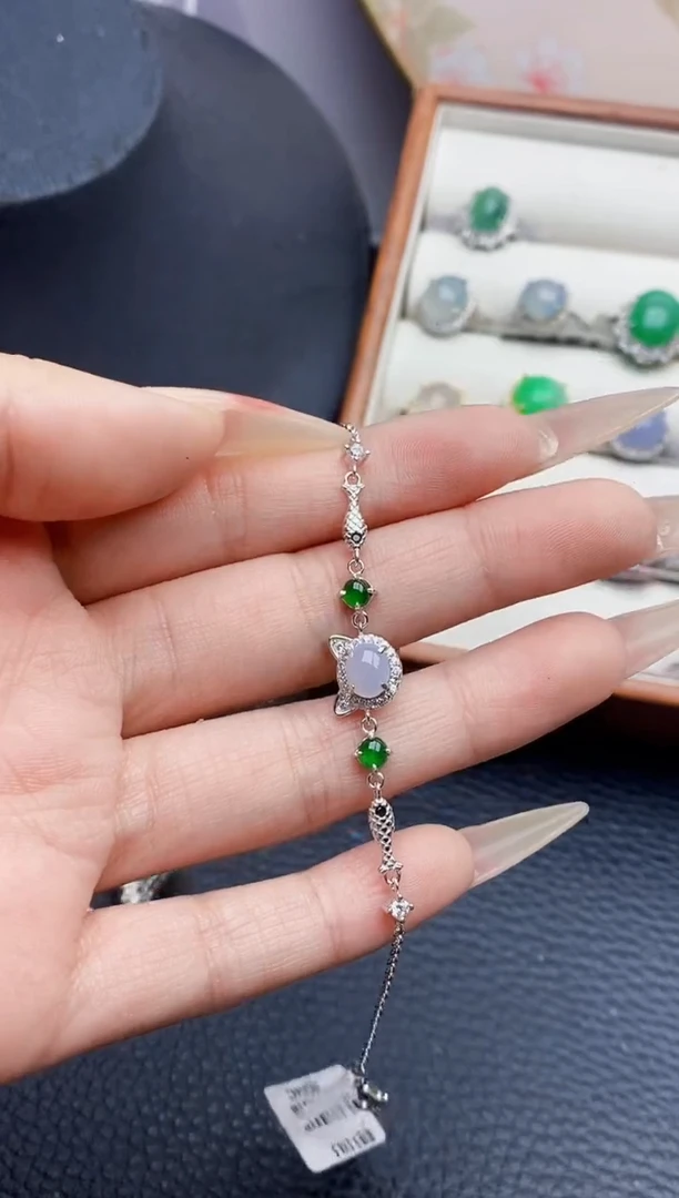 银S925镶嵌戒指翡翠3144