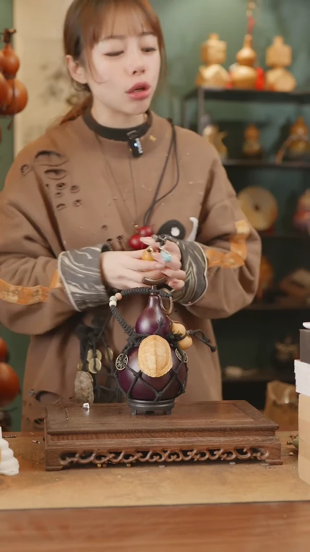 【闪购商品】76号精品天然大漆工艺防渗内胆酒葫芦~