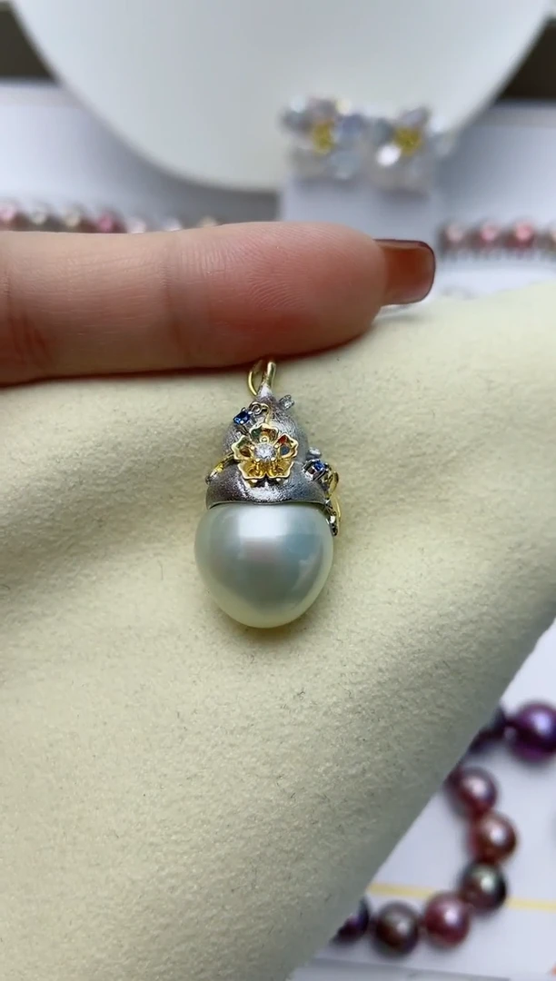 【闪购商品】海水珍珠颈饰银S925镶嵌W76