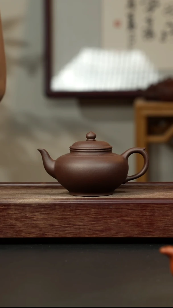 紫砂茶壶老紫泥 笑樱