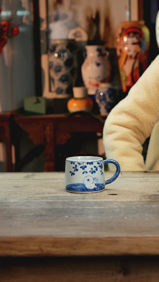 【闪购商品】瓷片景德镇纯手工釉下彩精品花瓶