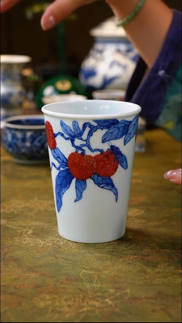 其他青花釉里红荔枝可乐杯