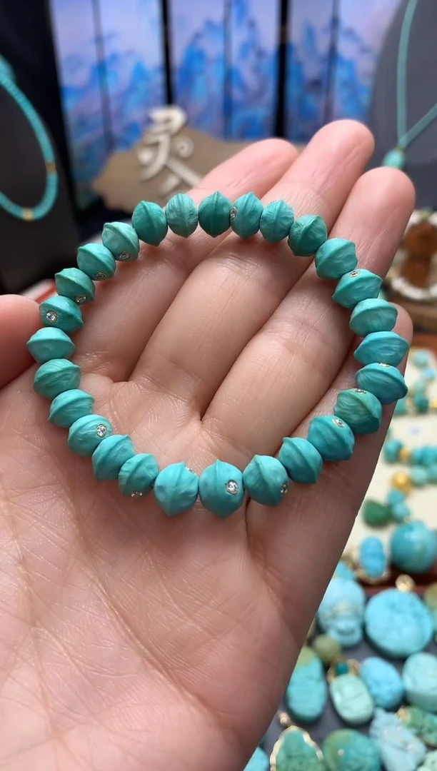 【闪购商品】绿松石手链未镶嵌高瓷精工绿松石百香单圈