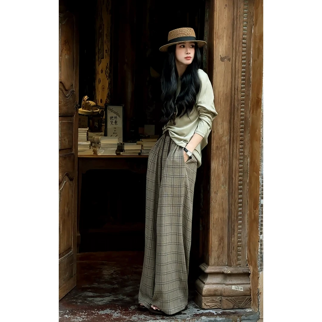 【BAMAY】2025新款经典格纹百搭休闲格子裤BM252PX4QM