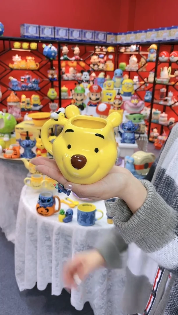 【闪购商品】1@@维尼熊蜜蜂陶瓷水杯