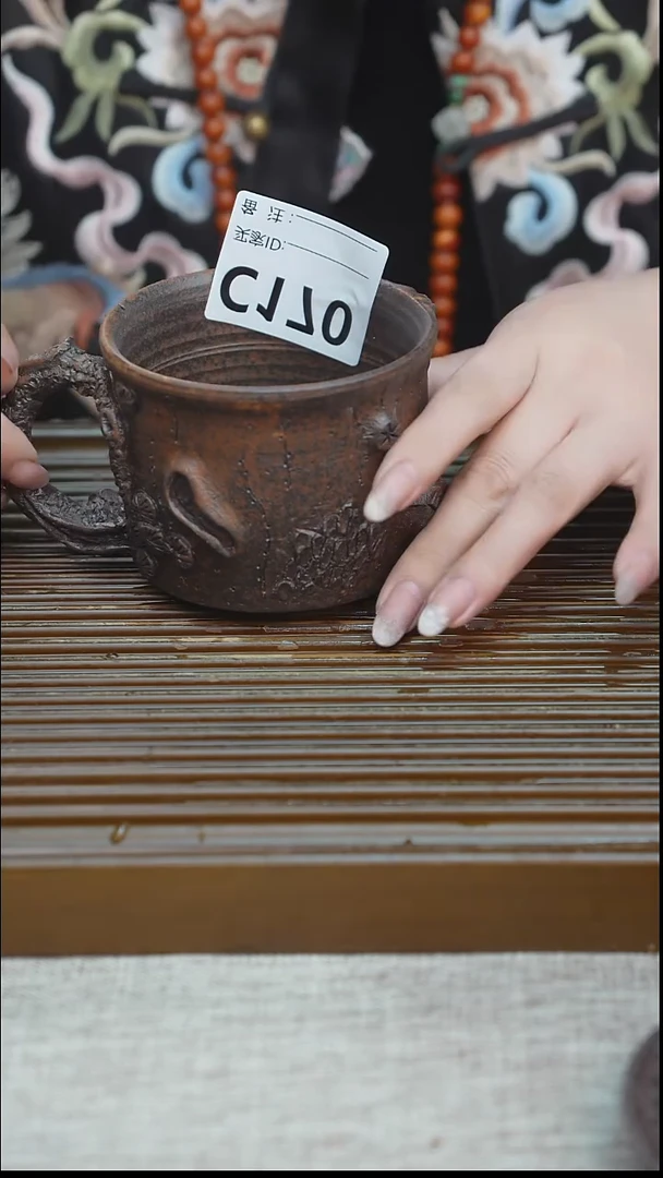 纯手工粗陶茶具每一只不一样