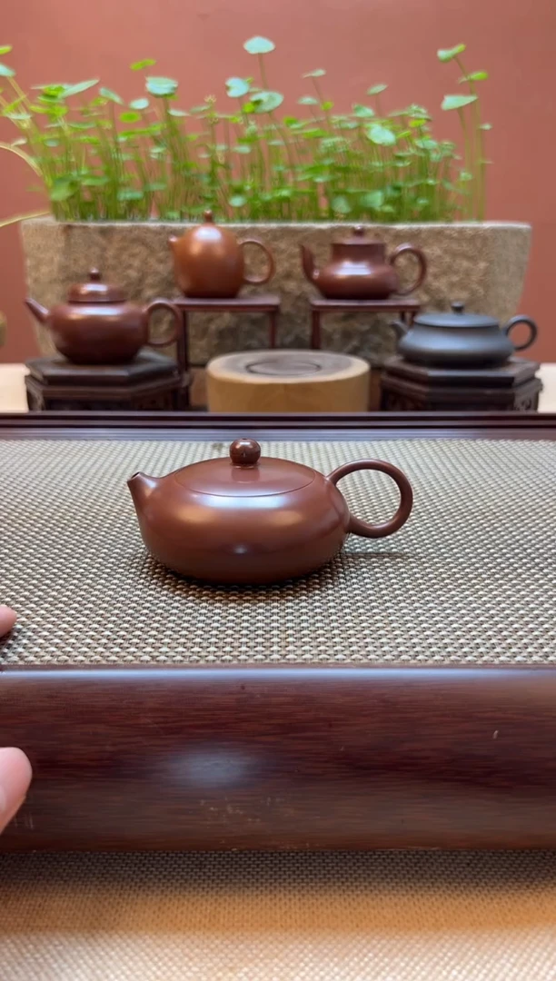 茶壶紫砂扁西施 内嵌盖 纯手工