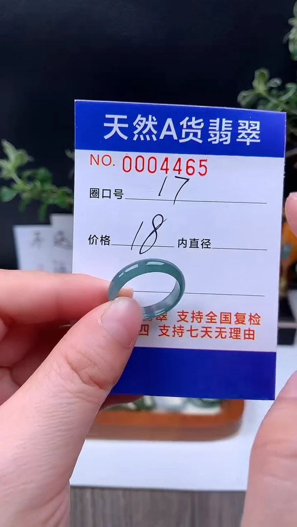 未镶嵌戒指翡翠17#