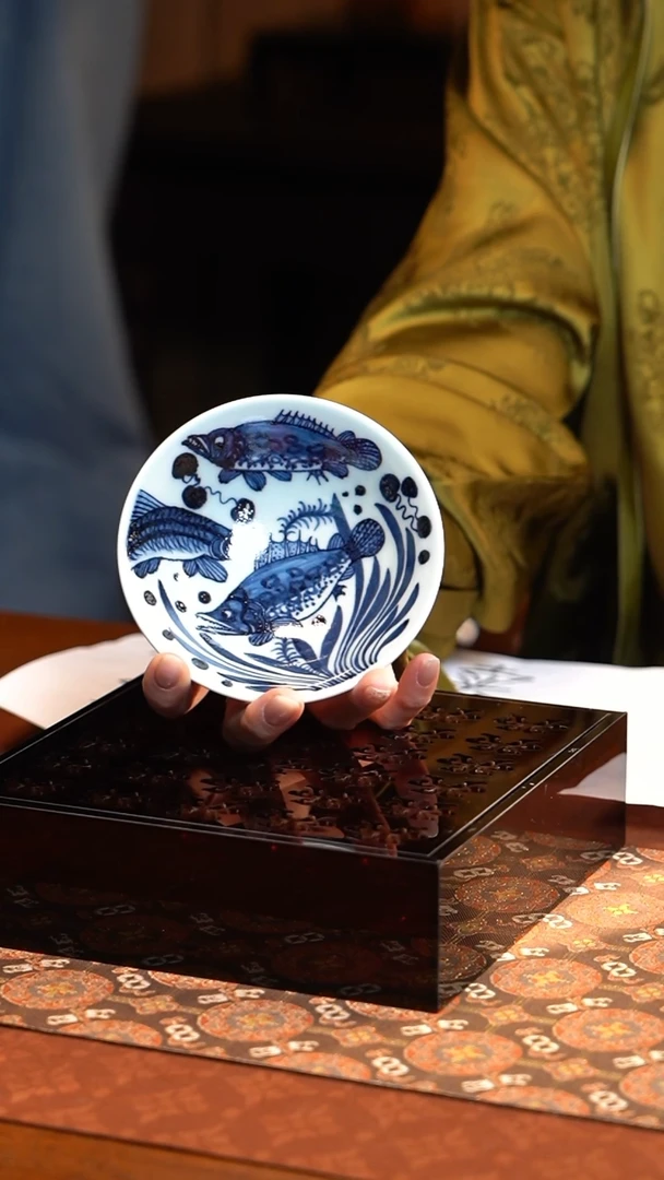 【闪购商品】L元邑孤品元邑孤品三霁蓝斗笠杯