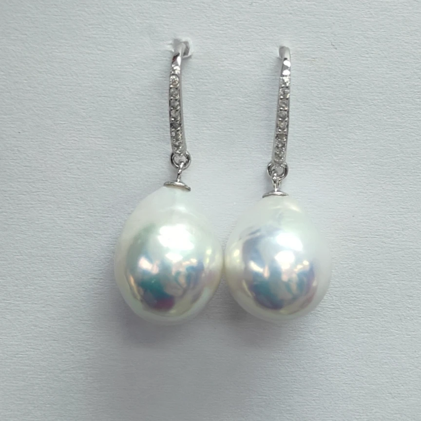 AIKJIANG/爱匠【蓝血银冷光】珠光嘎嘎牛批巴洛克珠耳钩/多样性发一